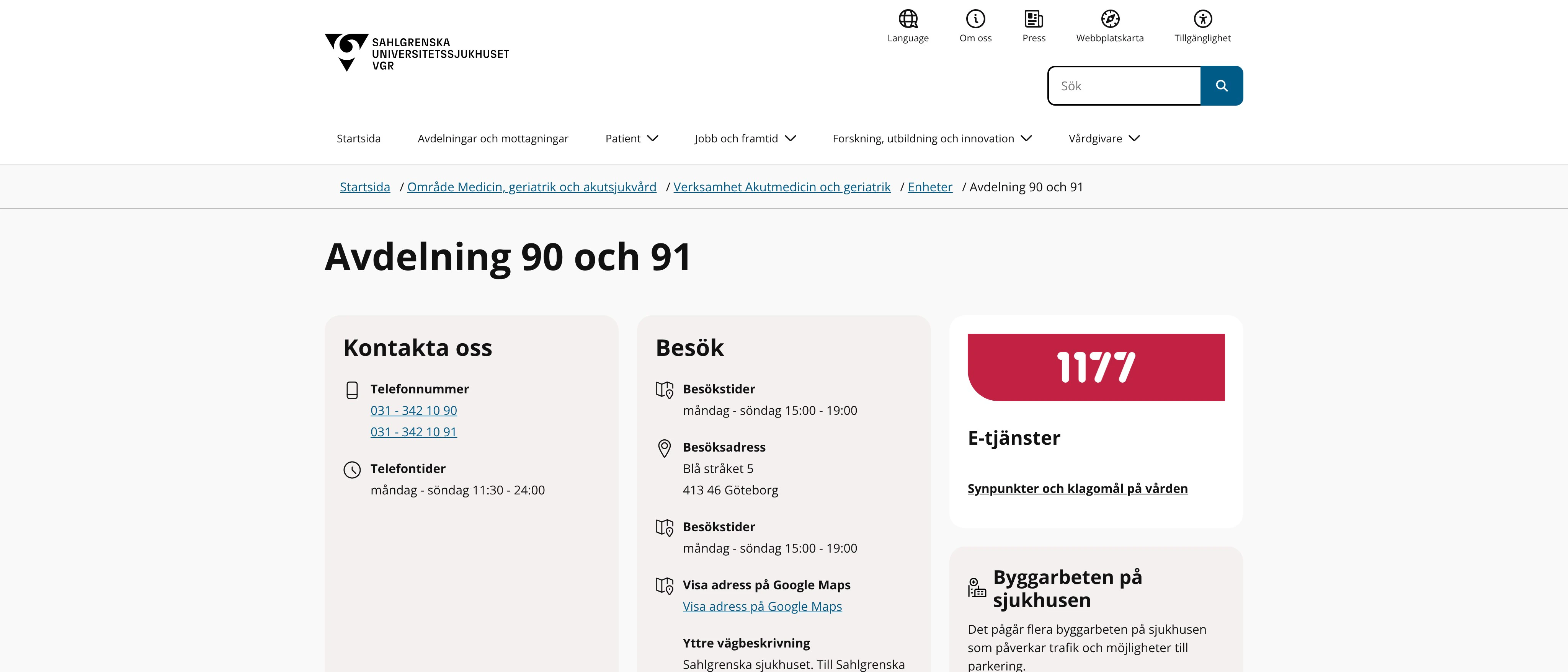 Avdelning 90 och 91, Göteborg