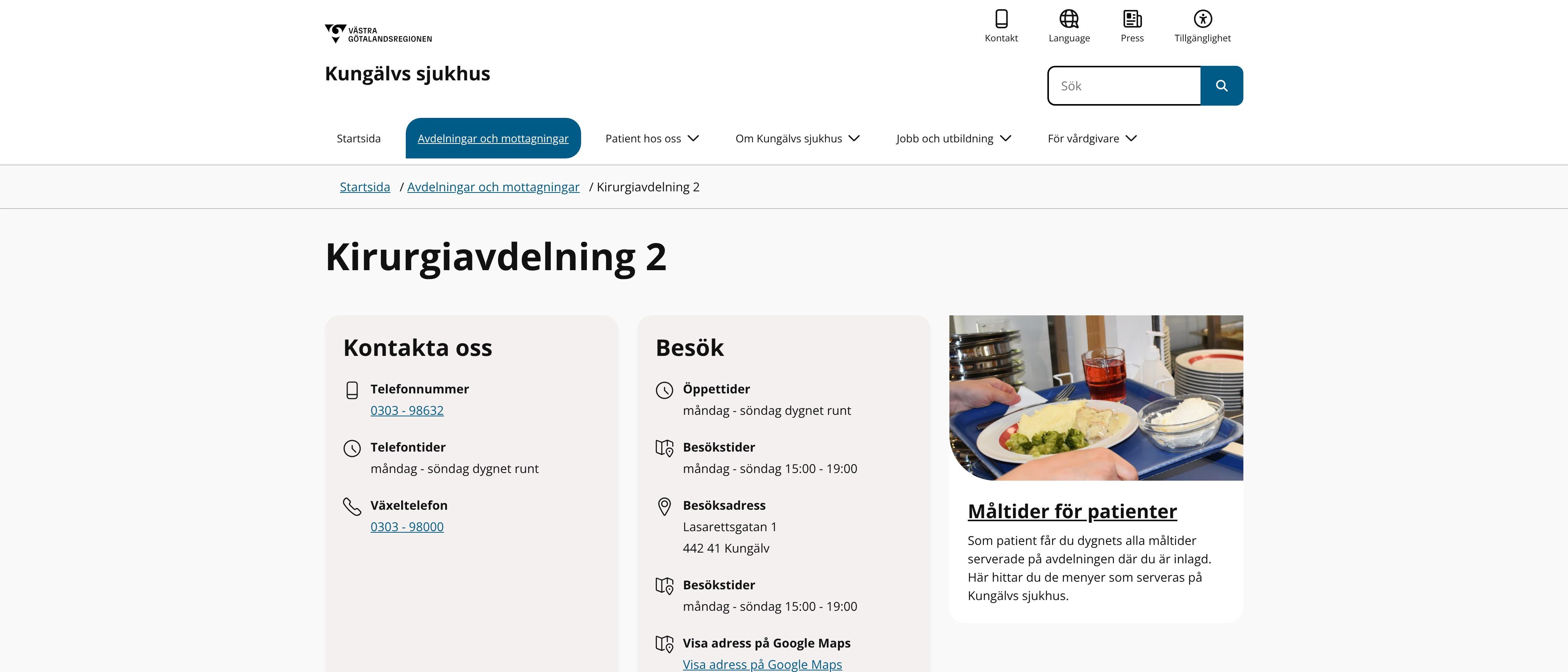 Kirurgiavdelning 2 Kungälv, Kungälv