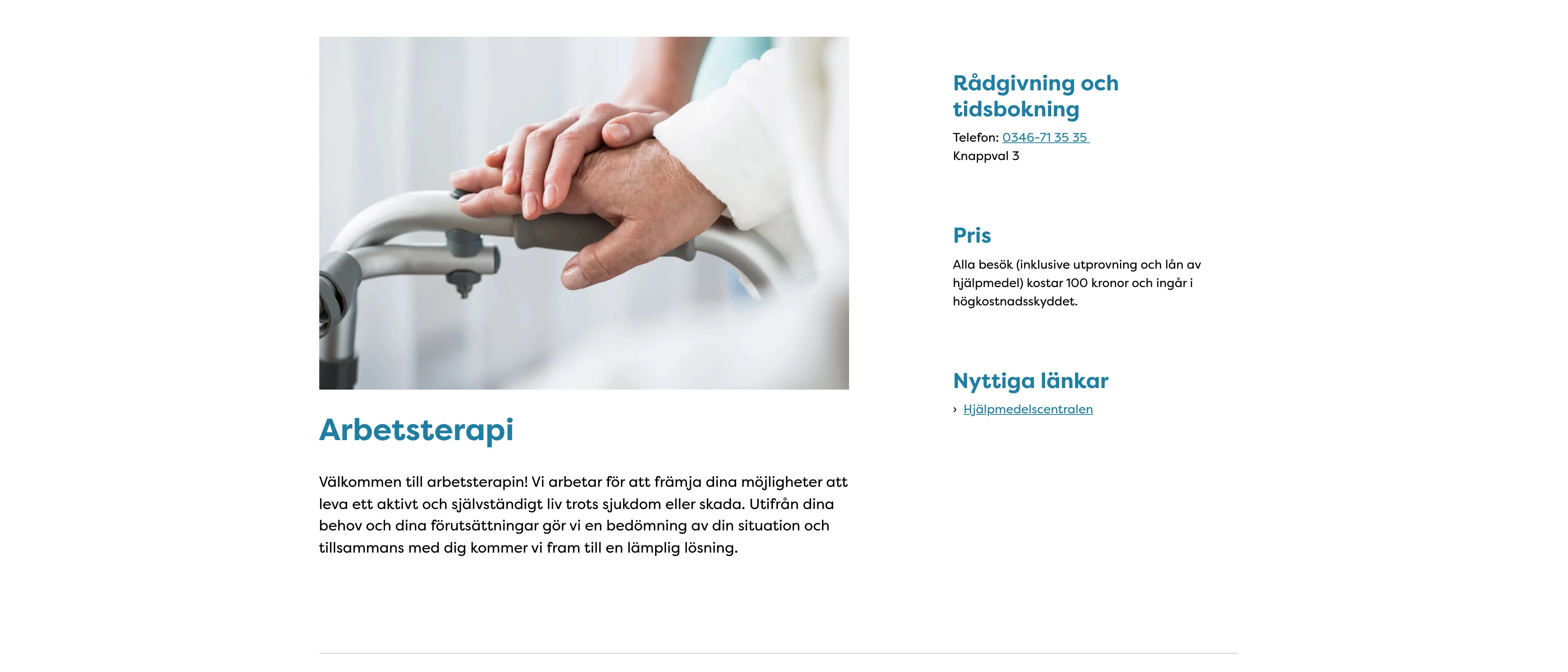 Arbetsterapin Laurentiuskliniken, Falkenberg