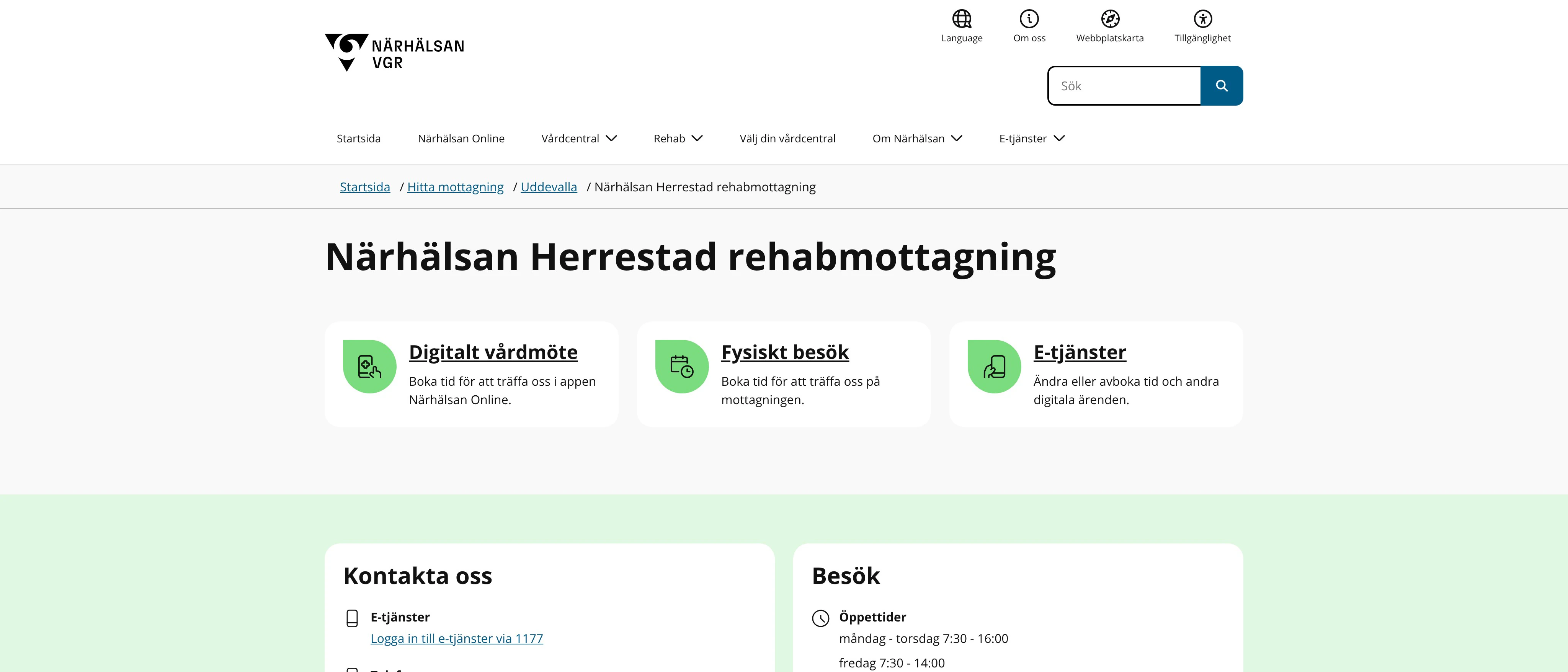 Närhälsan Herrestad rehabmottagning, Uddevalla
