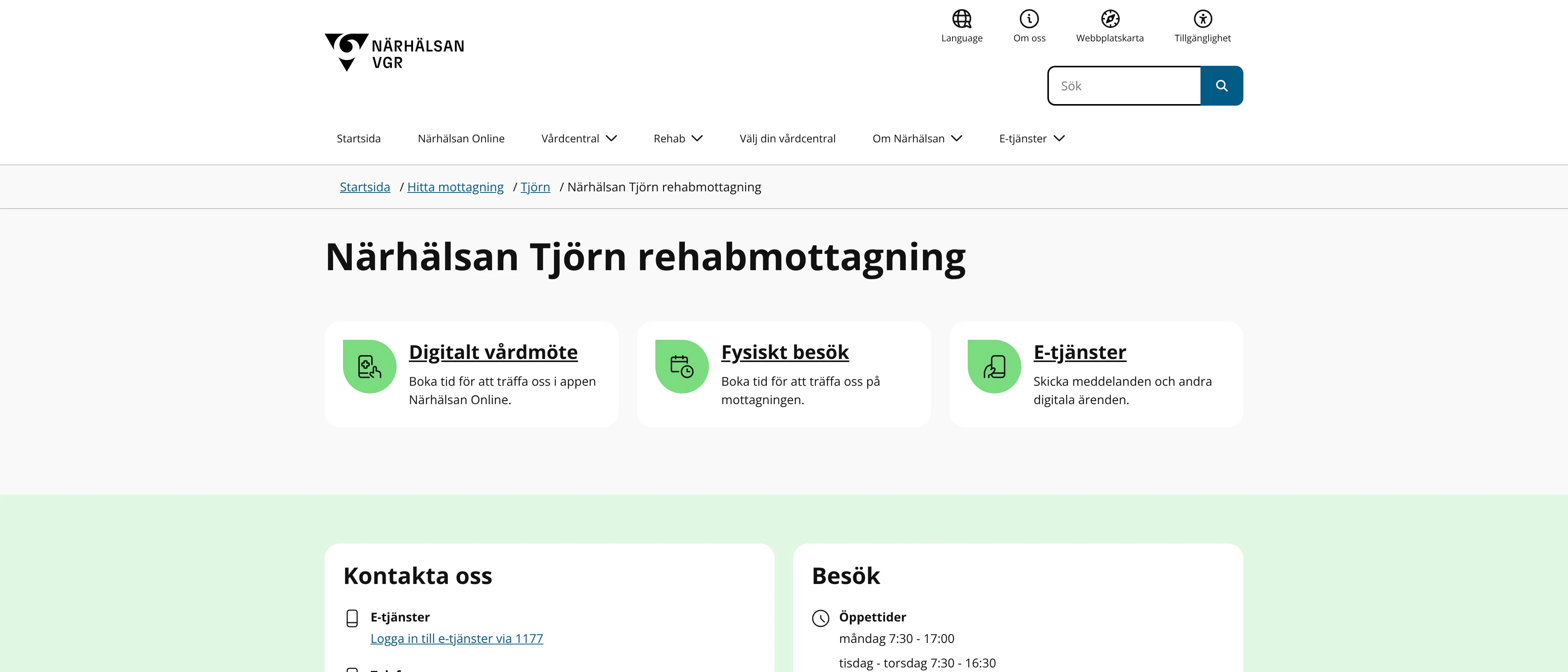 Närhälsan Tjörn rehabmottagning, Kållekärr