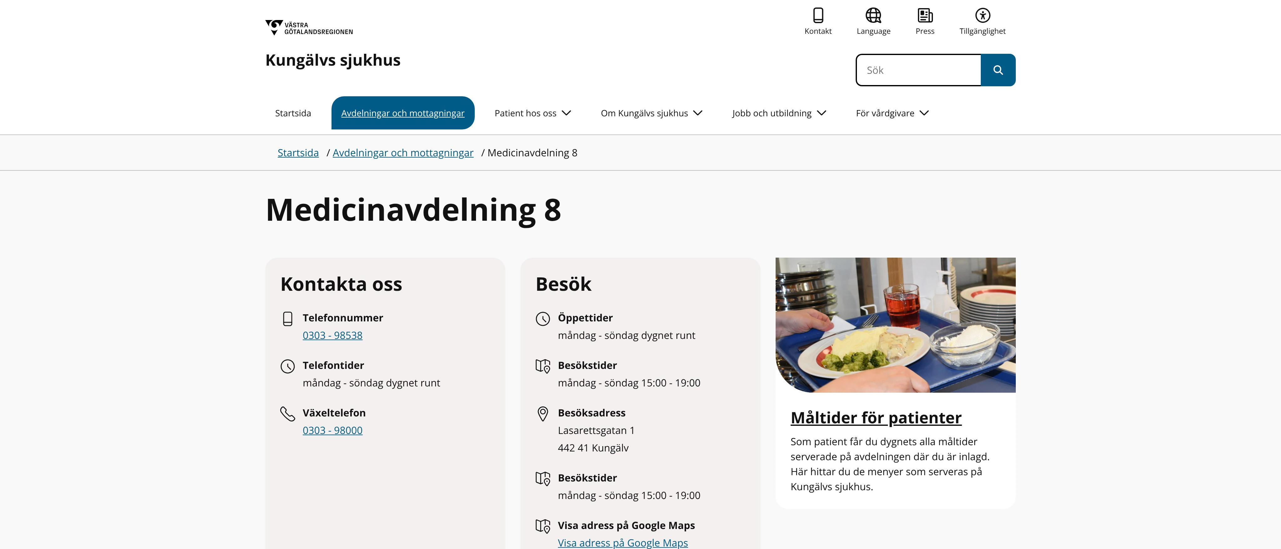 Medicinavdelning 8 Kungälv, Kungälv