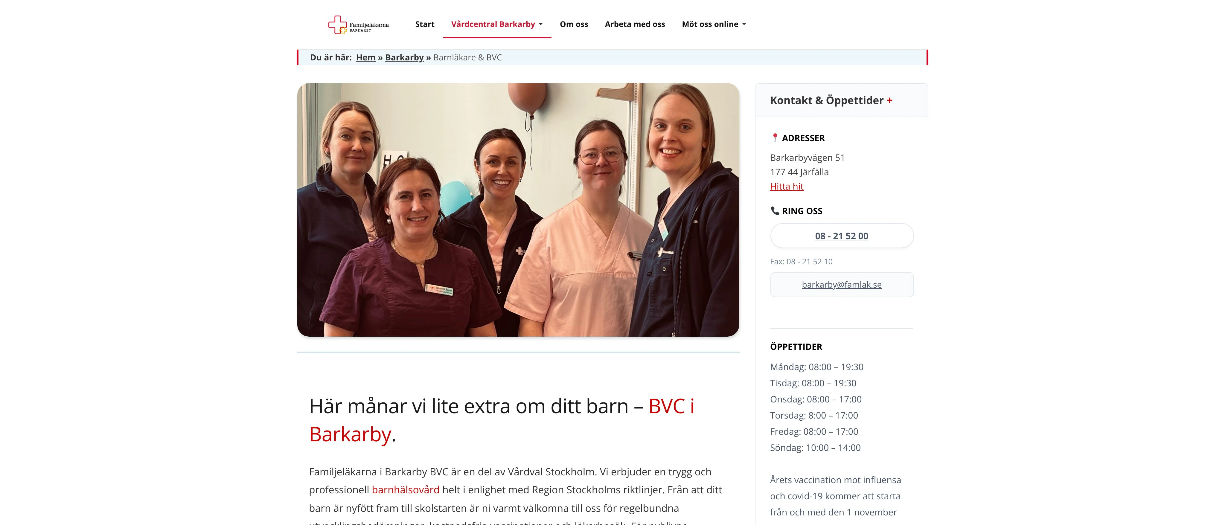 Familjeläkarna Barkarby BVC, Järfälla