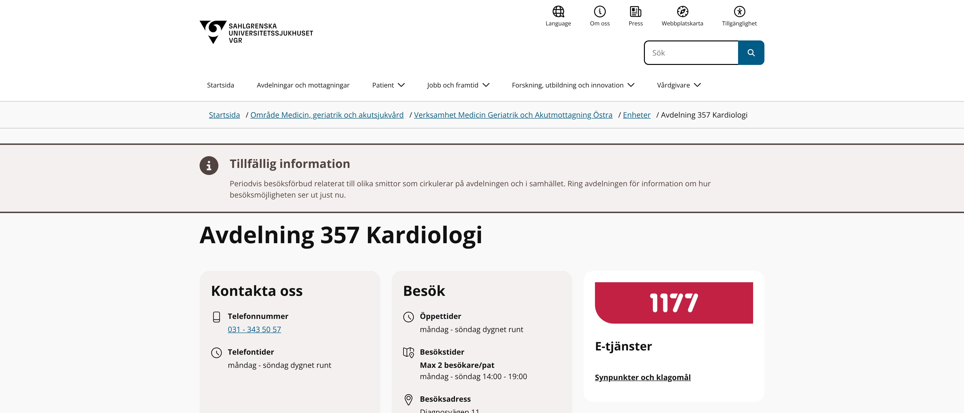Avdelning 357, Göteborg
