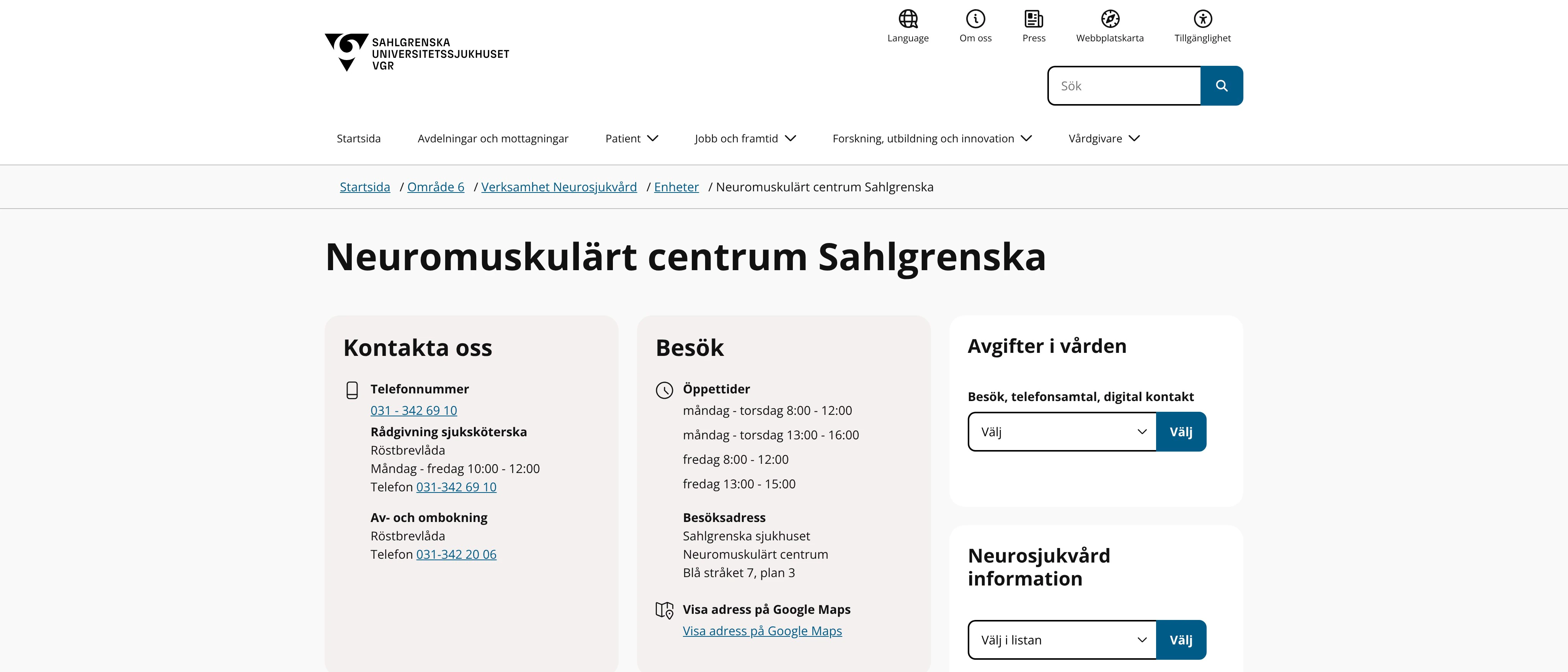 Neuromuskulärt centrum Sahlgrenska, Göteborg