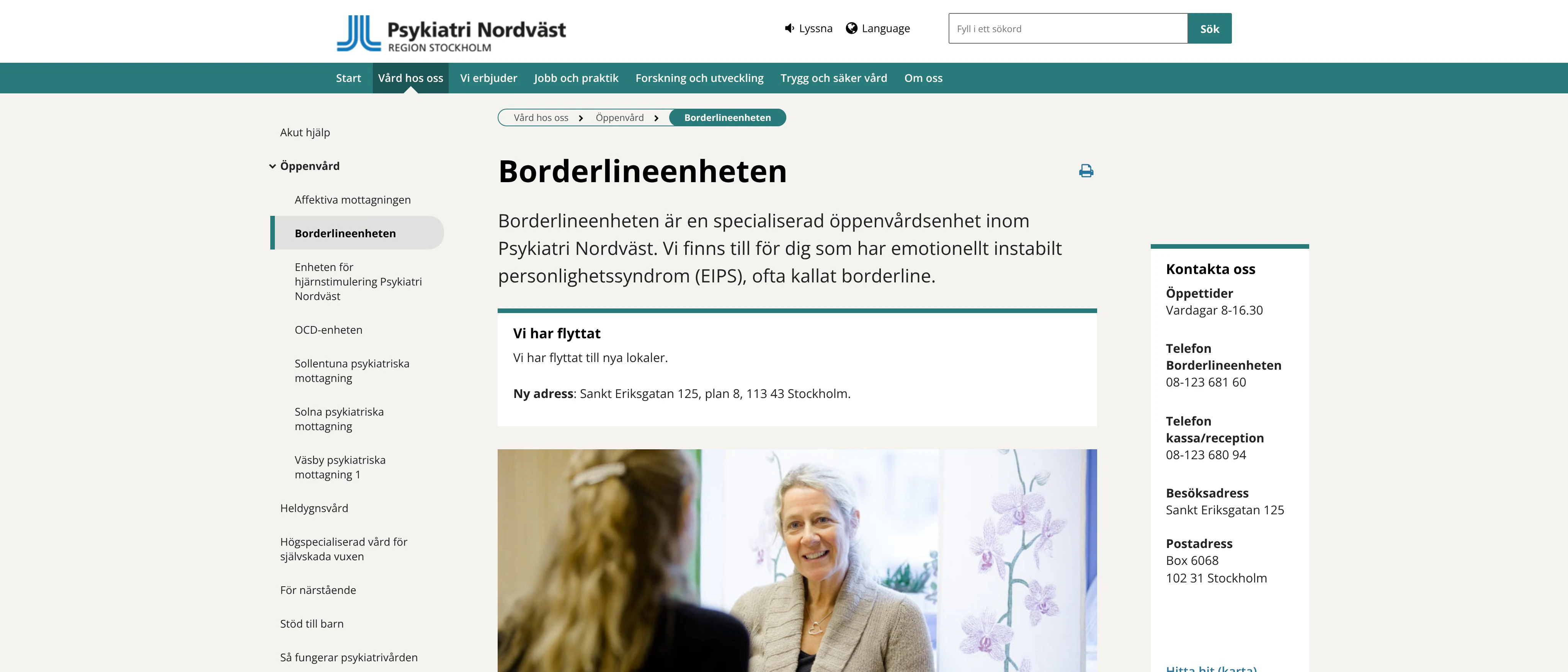 Borderlineenheten, Psykiatri Nordväst