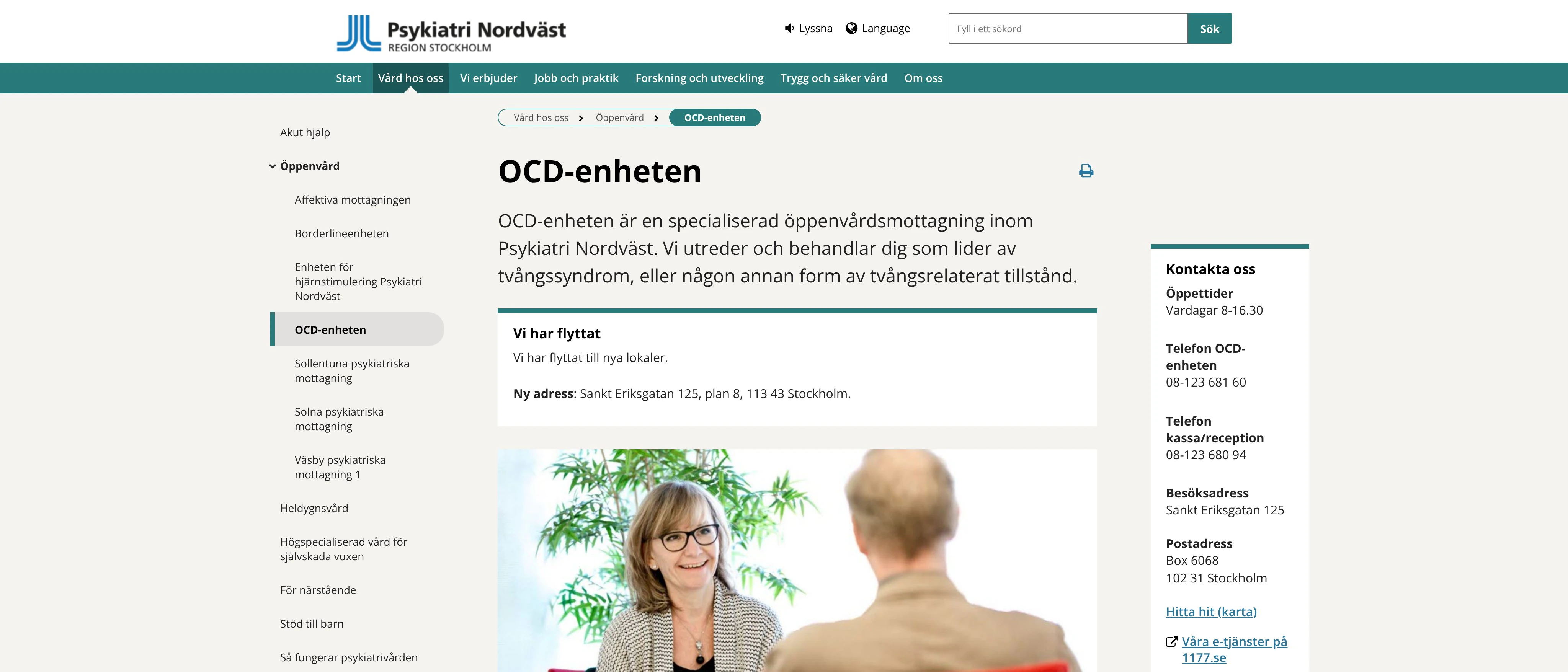 OCD-enheten, Psykiatri Nordväst