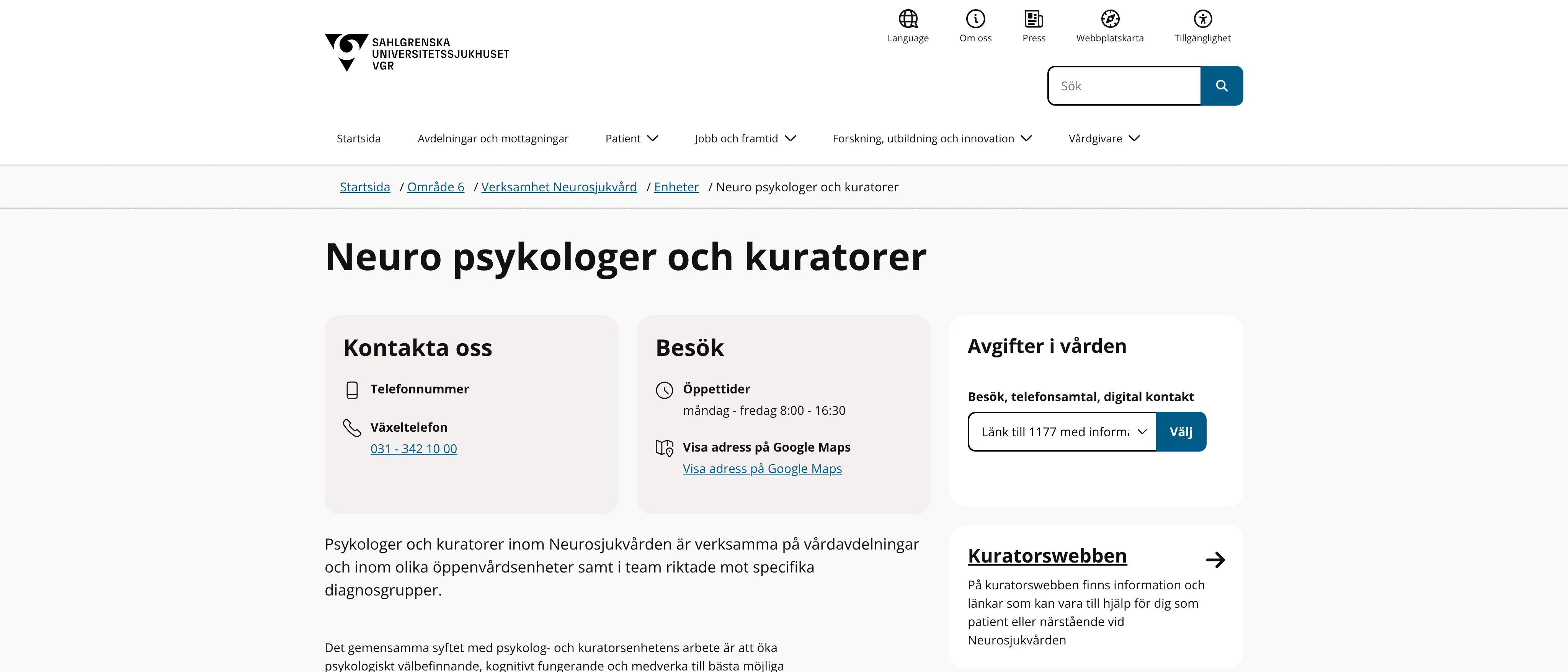 Neuro Psykologer och Kuratorer, Göteborg