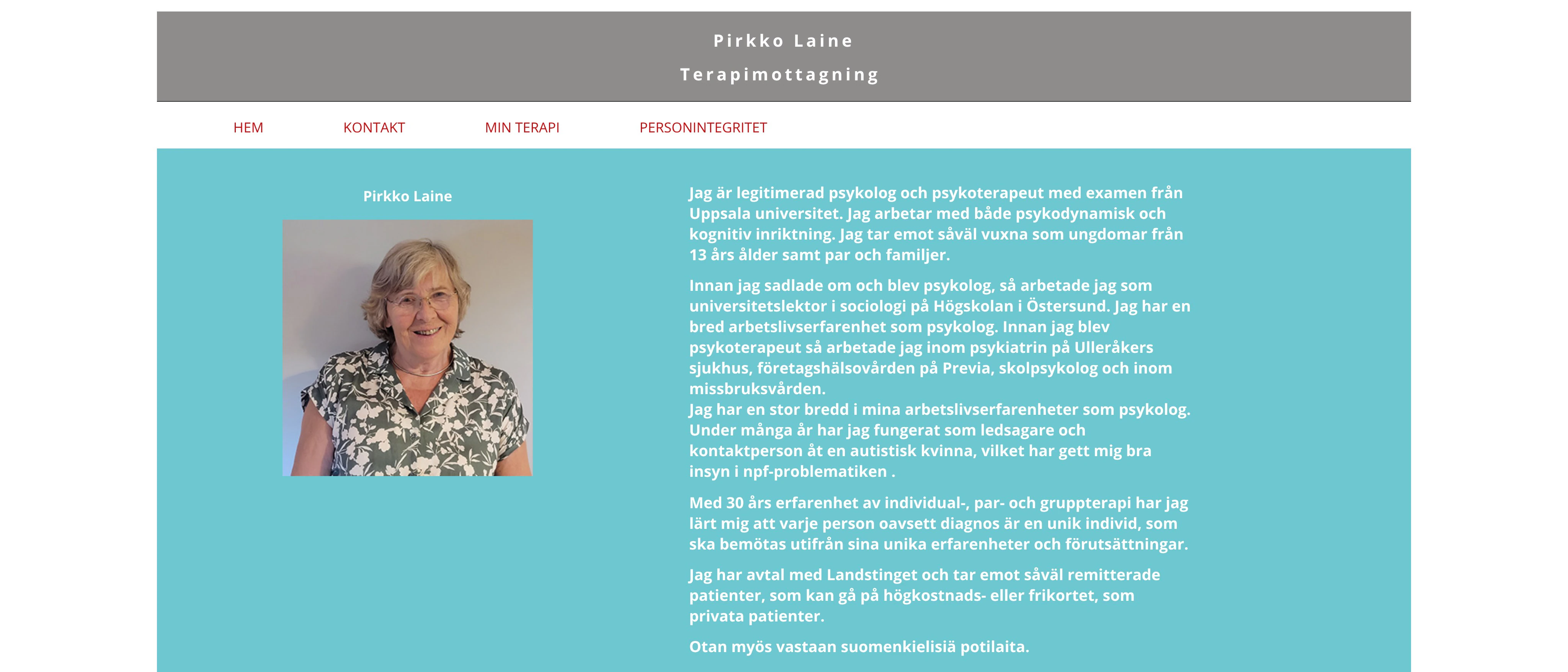 Pirkko Laine psykoterapimottagning, Uppsala
