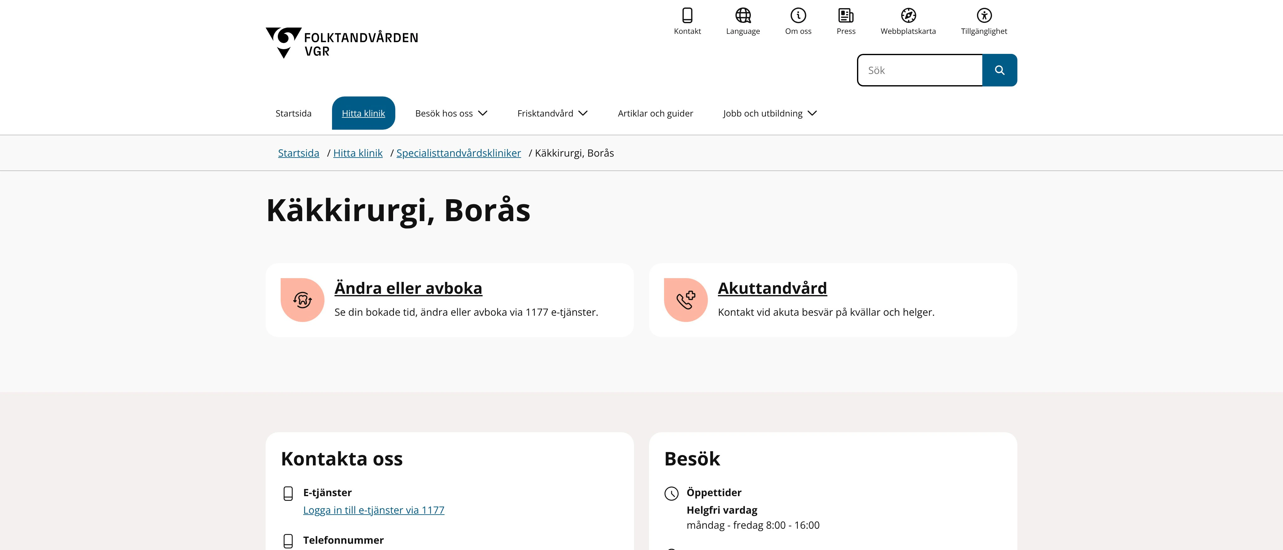 Specialistkliniken för käkkirurgi Borås, Borås