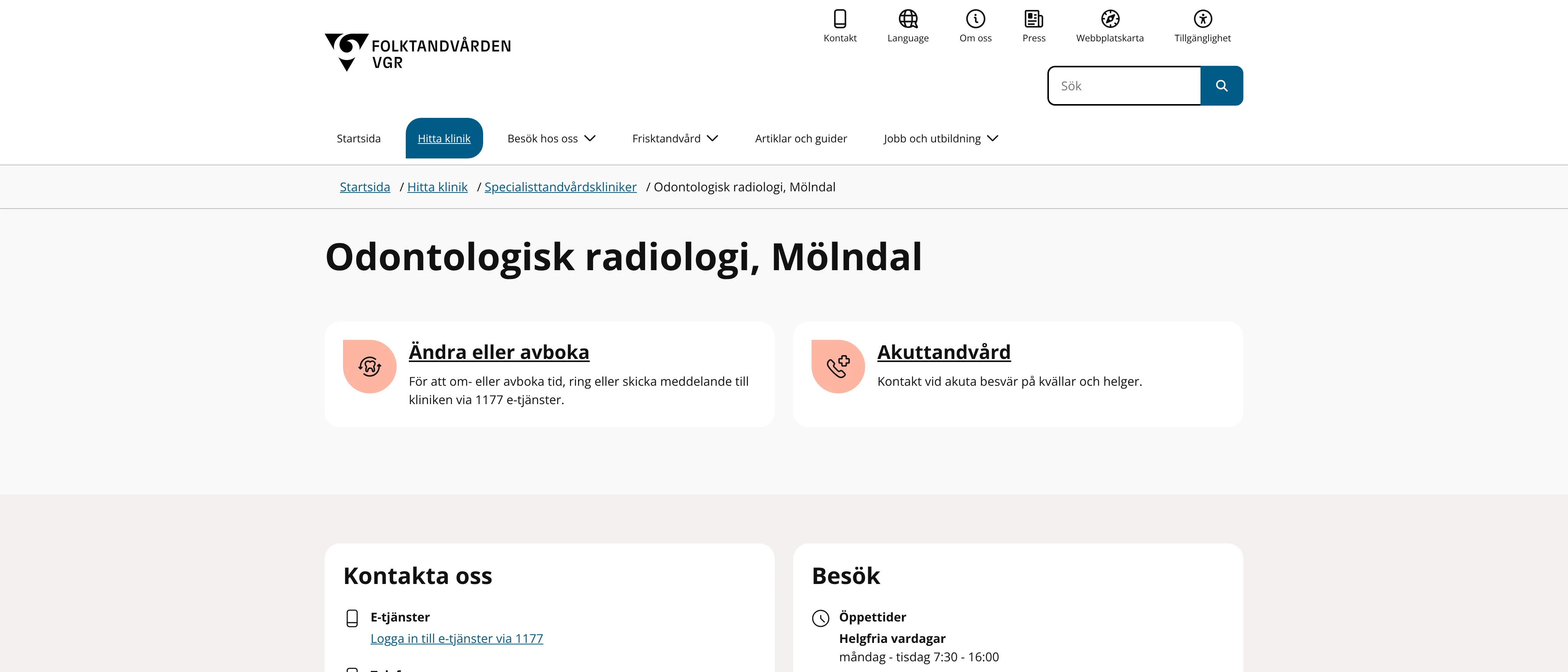 Specialistkliniken för odontologisk radiologi Mölndal, Mölndal