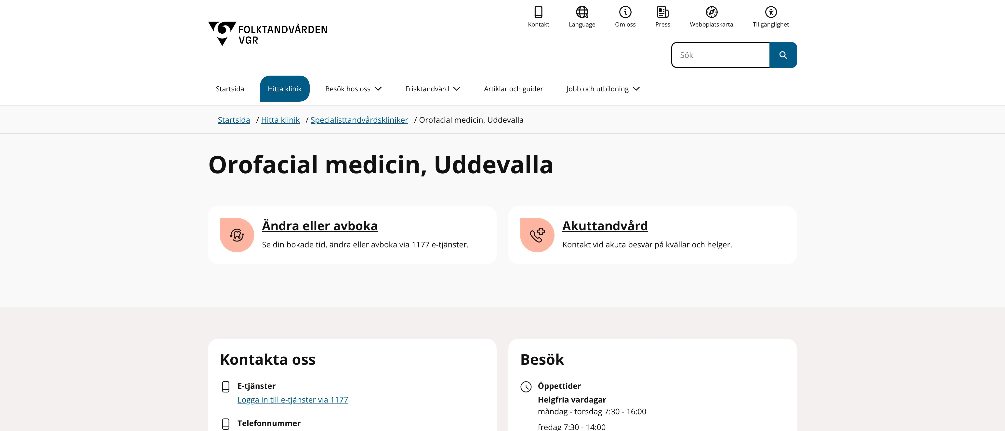 Specialistkliniken för orofacial medicin Uddevalla, Uddevalla