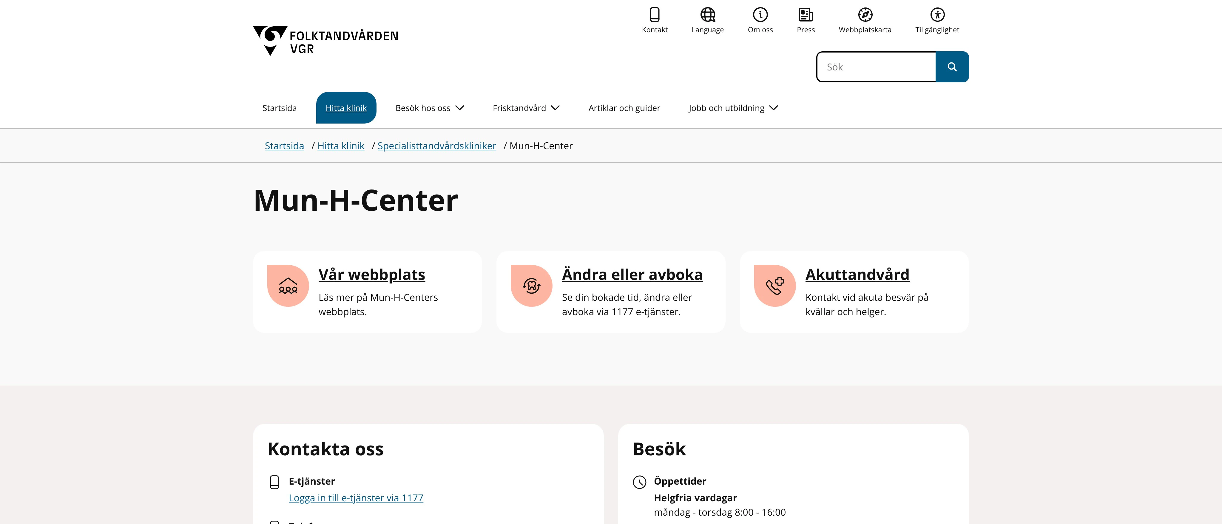 Mun-H-Center Göteborg, Göteborg