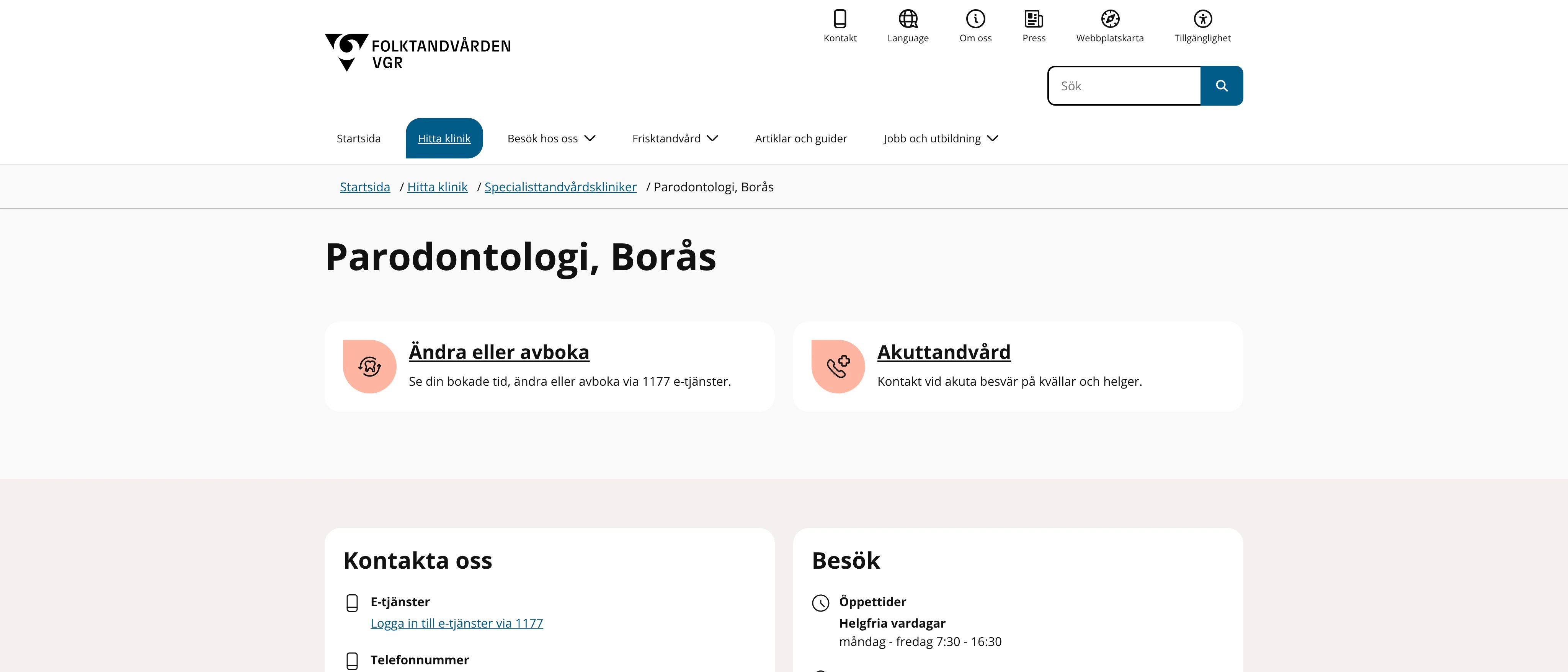 Specialistkliniken för parodontologi Borås, Borås