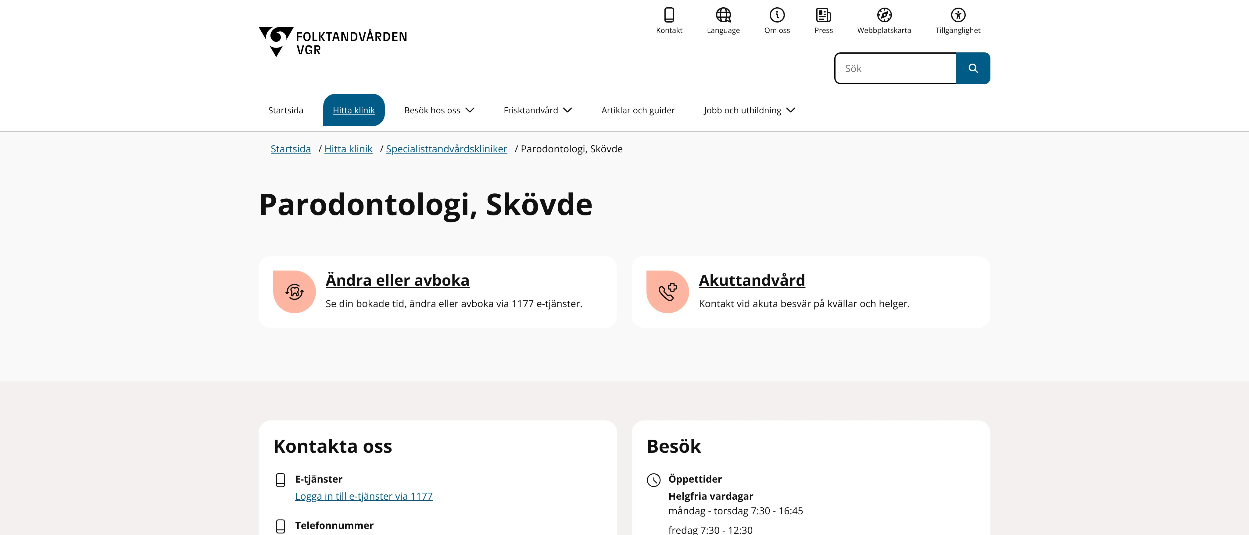 Specialistkliniken för parodontologi Skövde, Skövde