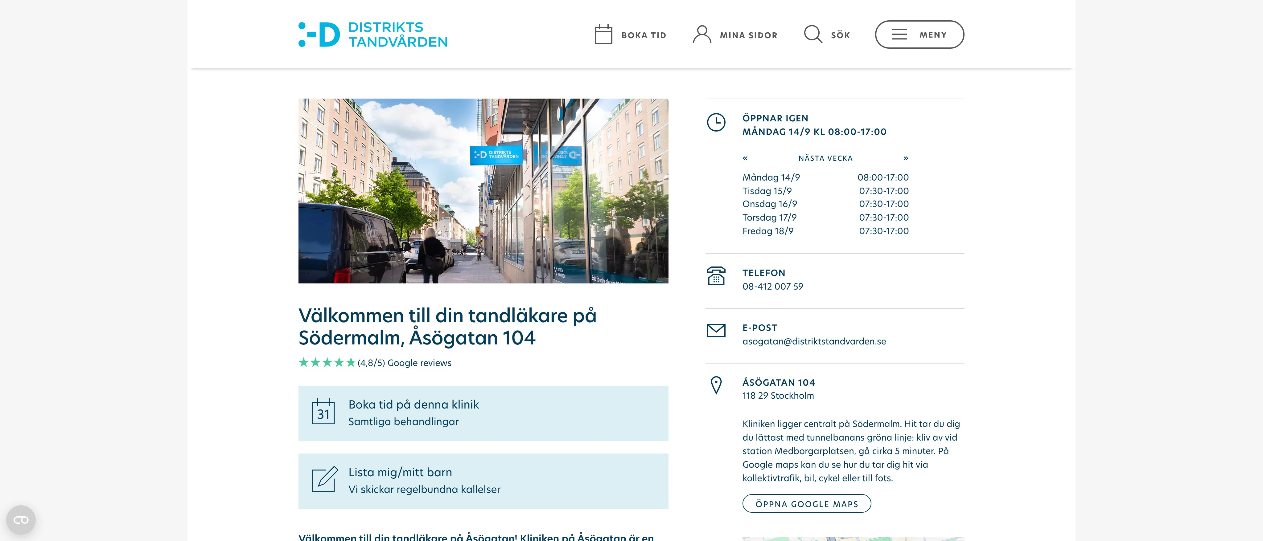 Distriktstandvården Åsögatan