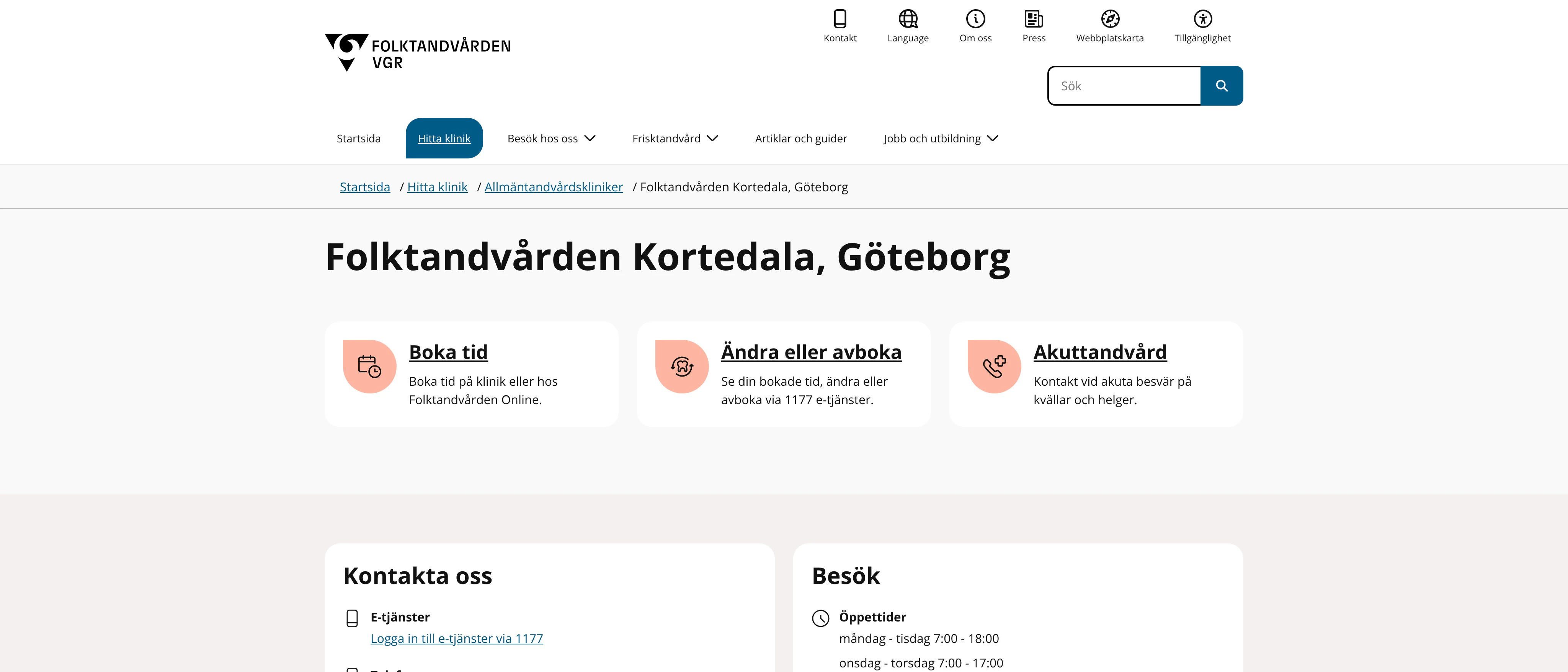 Folktandvården Kortedala Göteborg, Göteborg