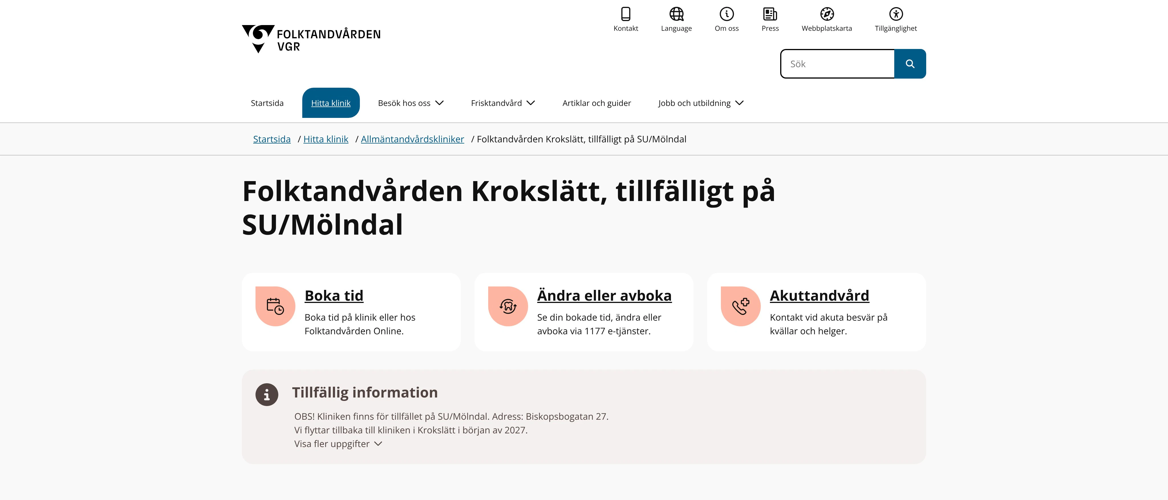 Folktandvården Krokslätt Mölndal, Mölndal