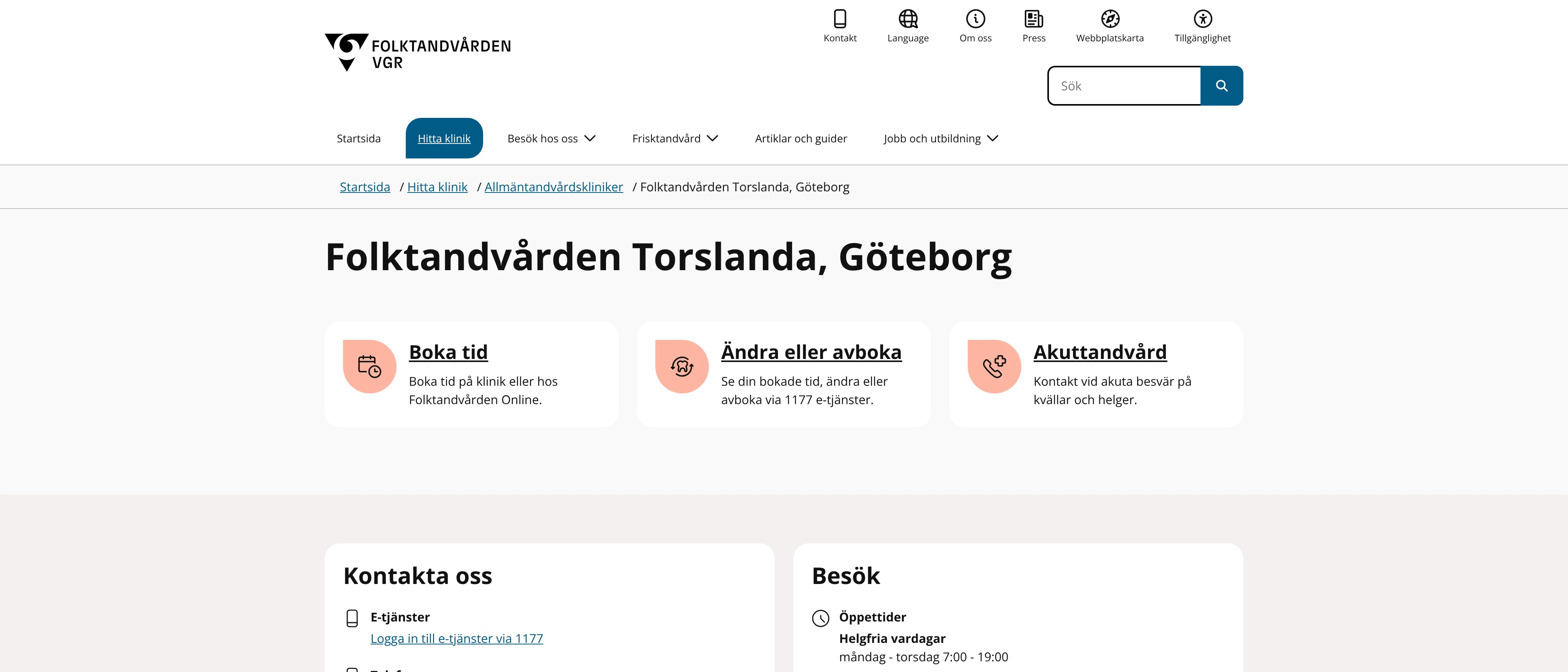 Folktandvården Torslanda Göteborg, Torslanda