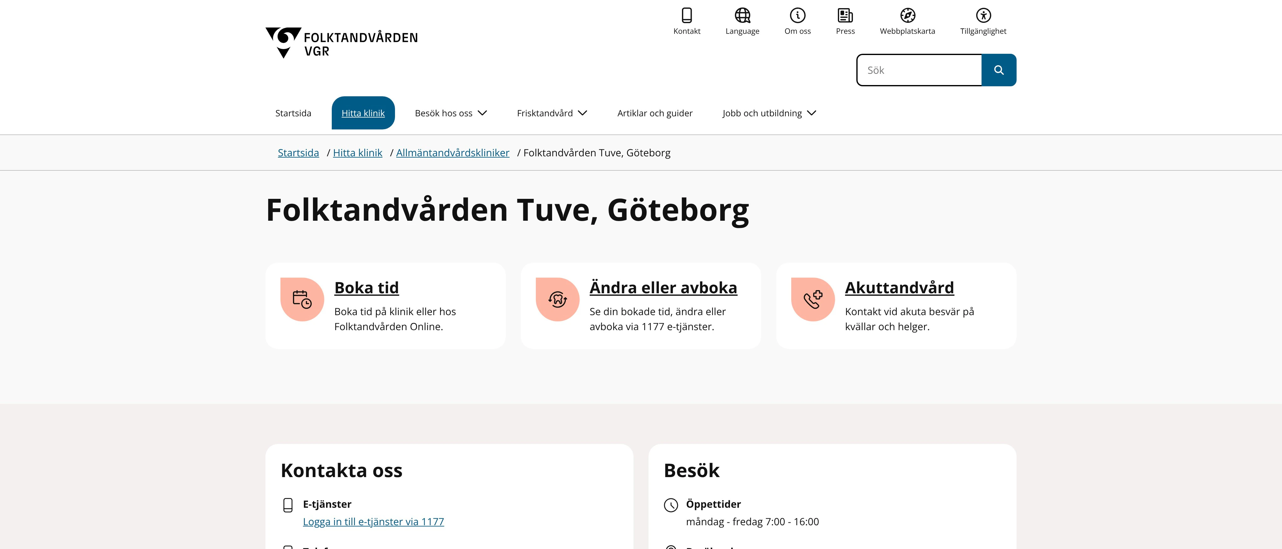 Folktandvården Tuve Göteborg, Göteborg