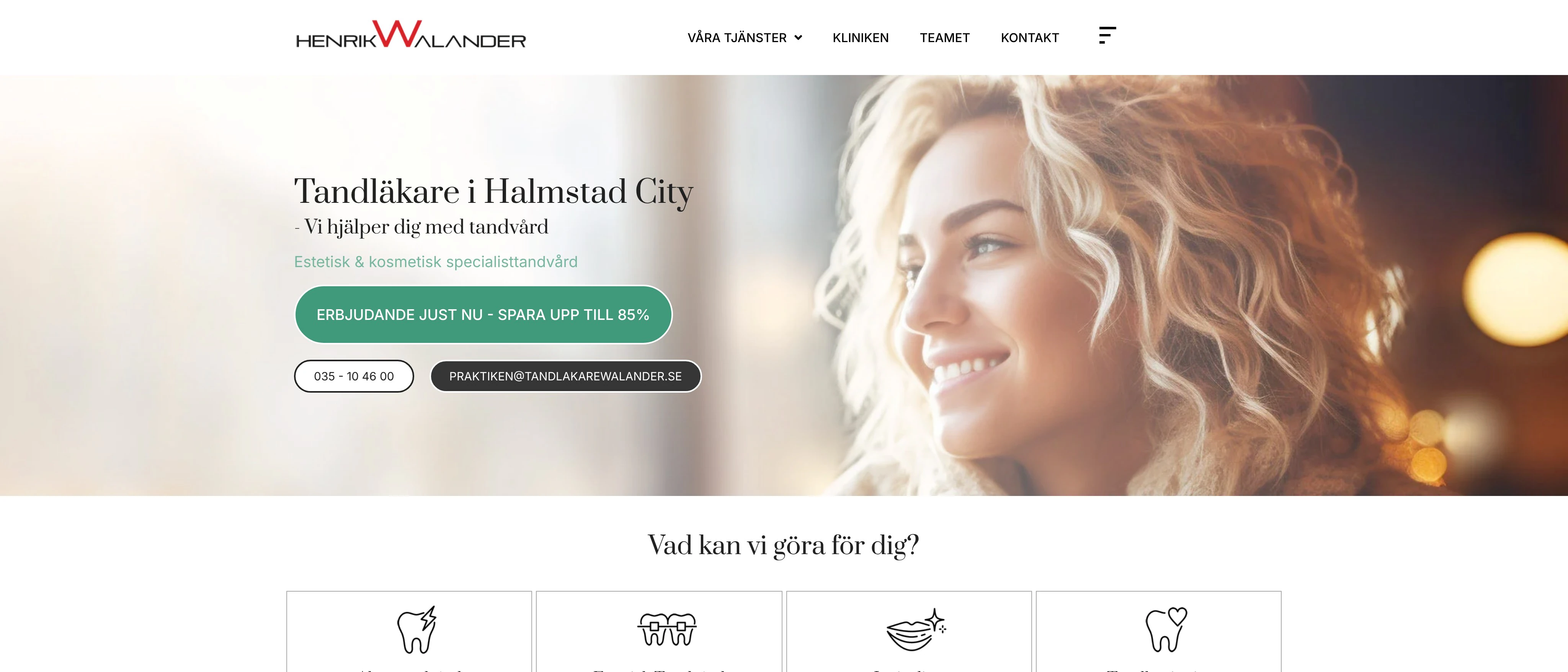 H.W Dental AB Allmäntandläkare Henrik Wallander, Halmstad