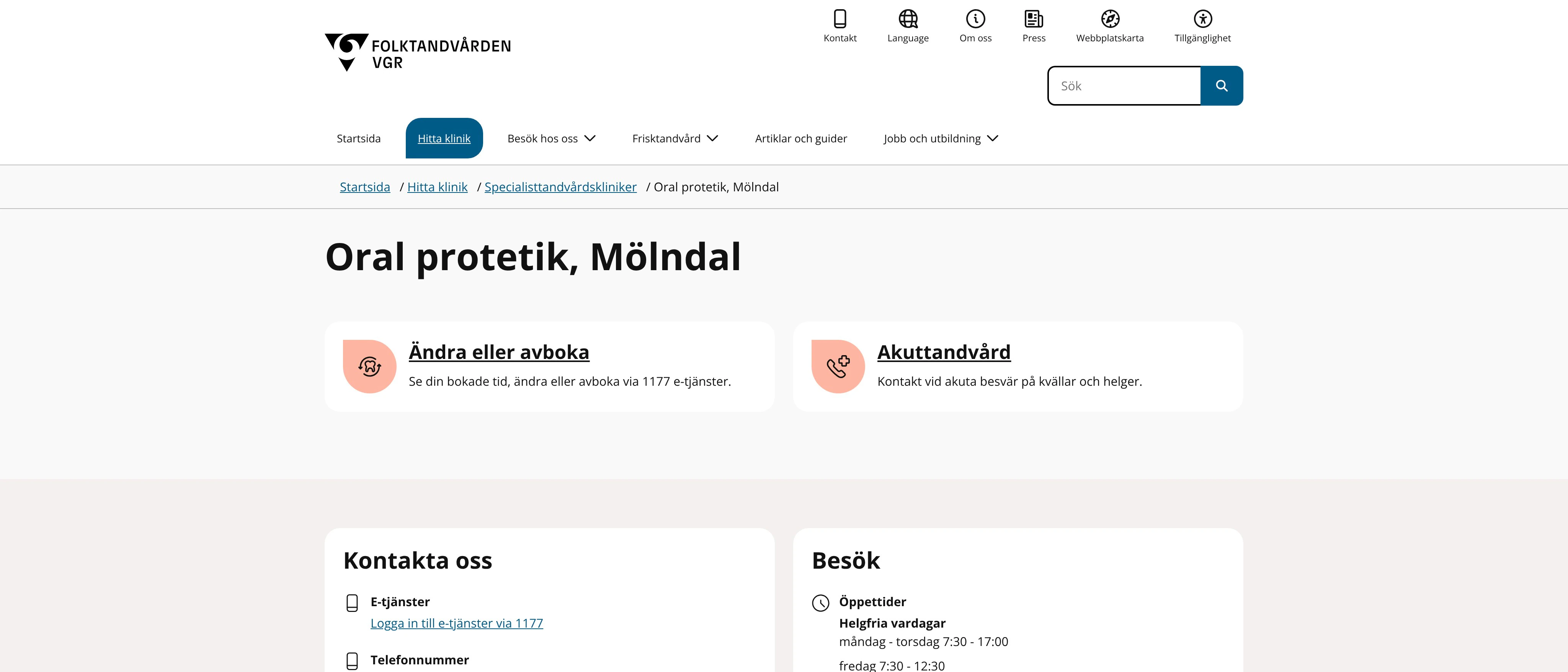 Specialistkliniken för oral protetik Mölndal, Mölndal