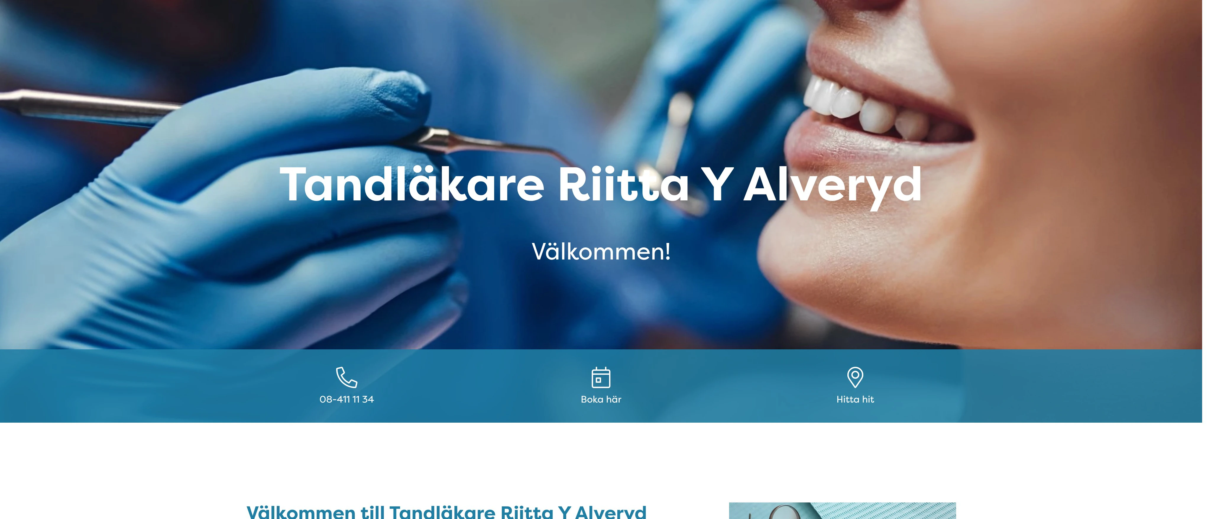 Tandläkare Riitta Alveryd-Yliheikkilä, Stockholm