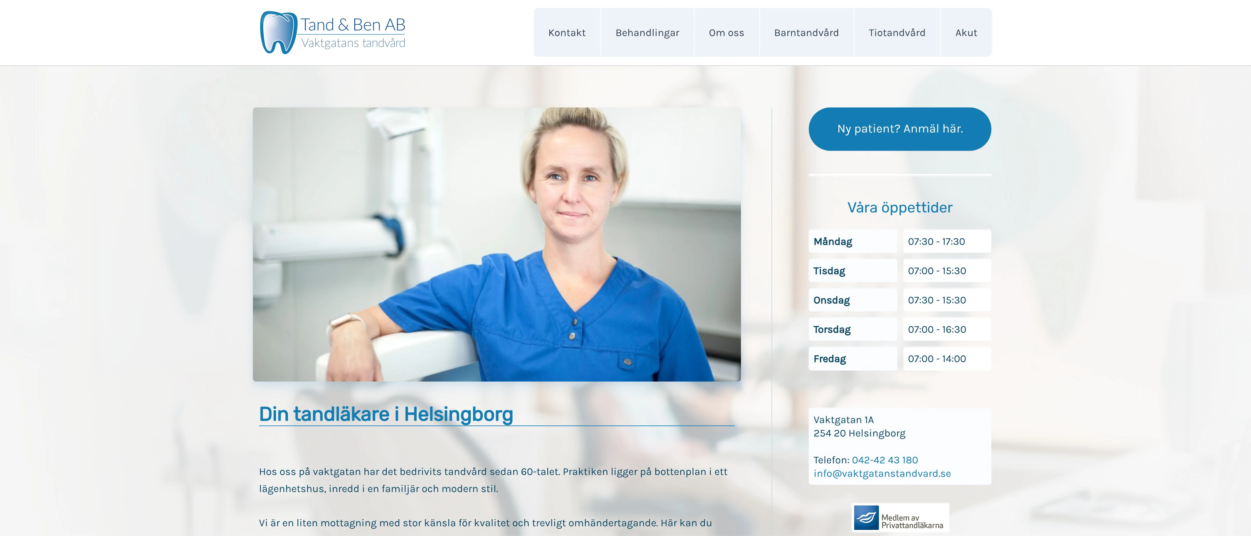 Vaktgatans Tandvård Maria Strömqvist, Helsingborg