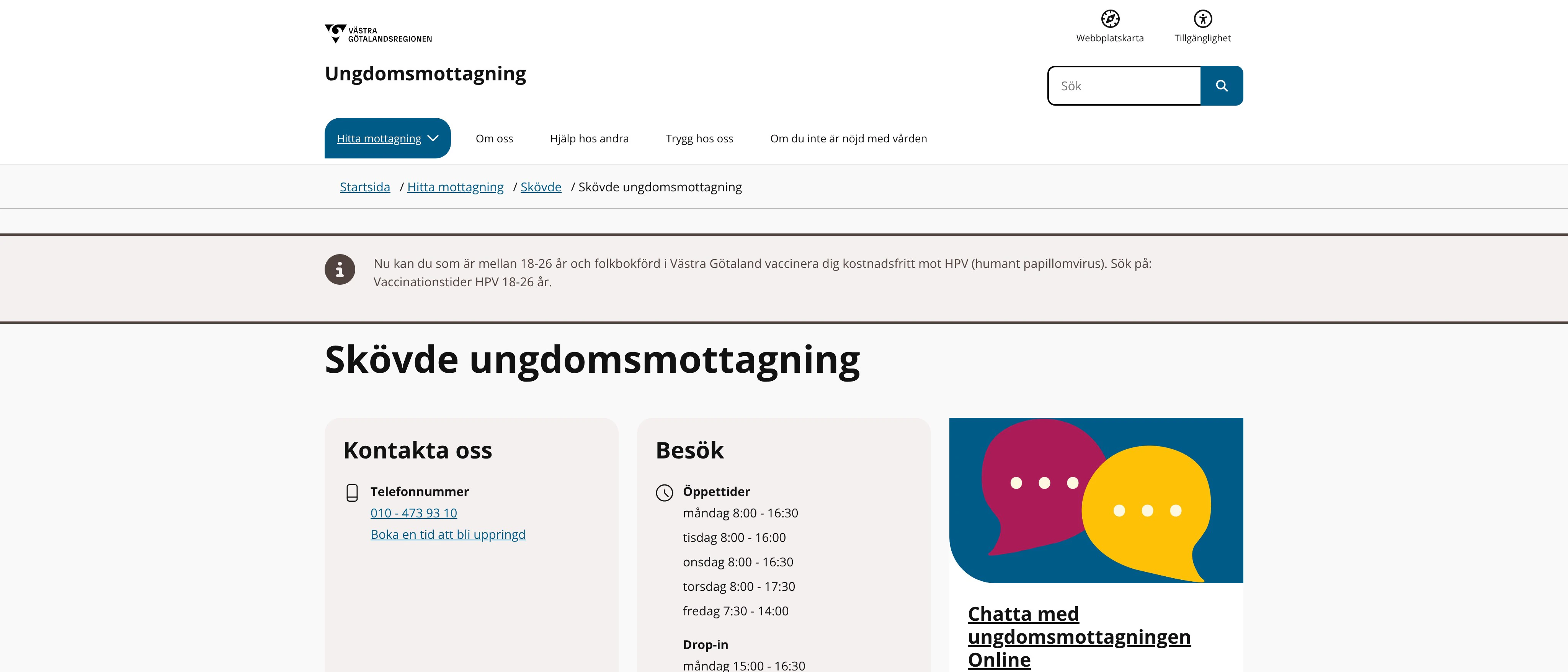 Skövde ungdomsmottagning, Skövde