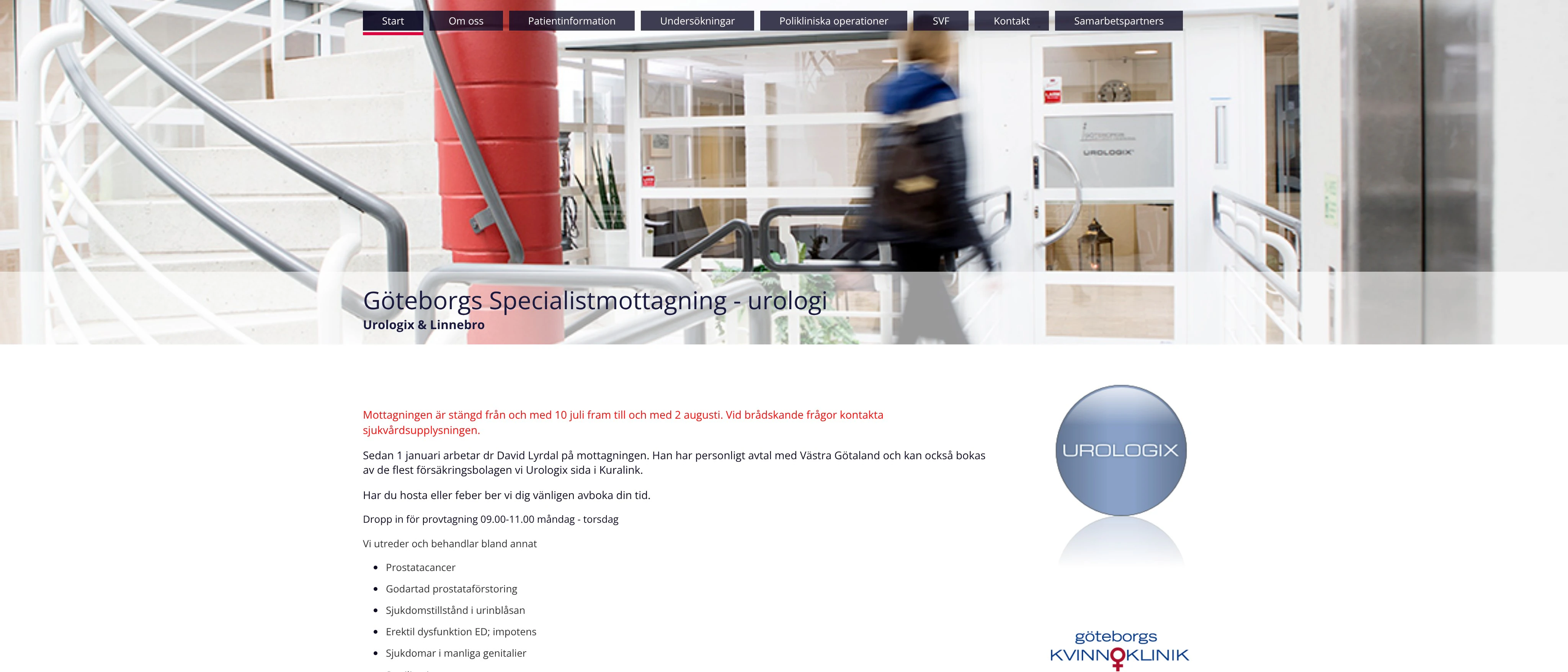 Göteborgs Specialistmottagning Urologix Erik Pileblad, Göteborg