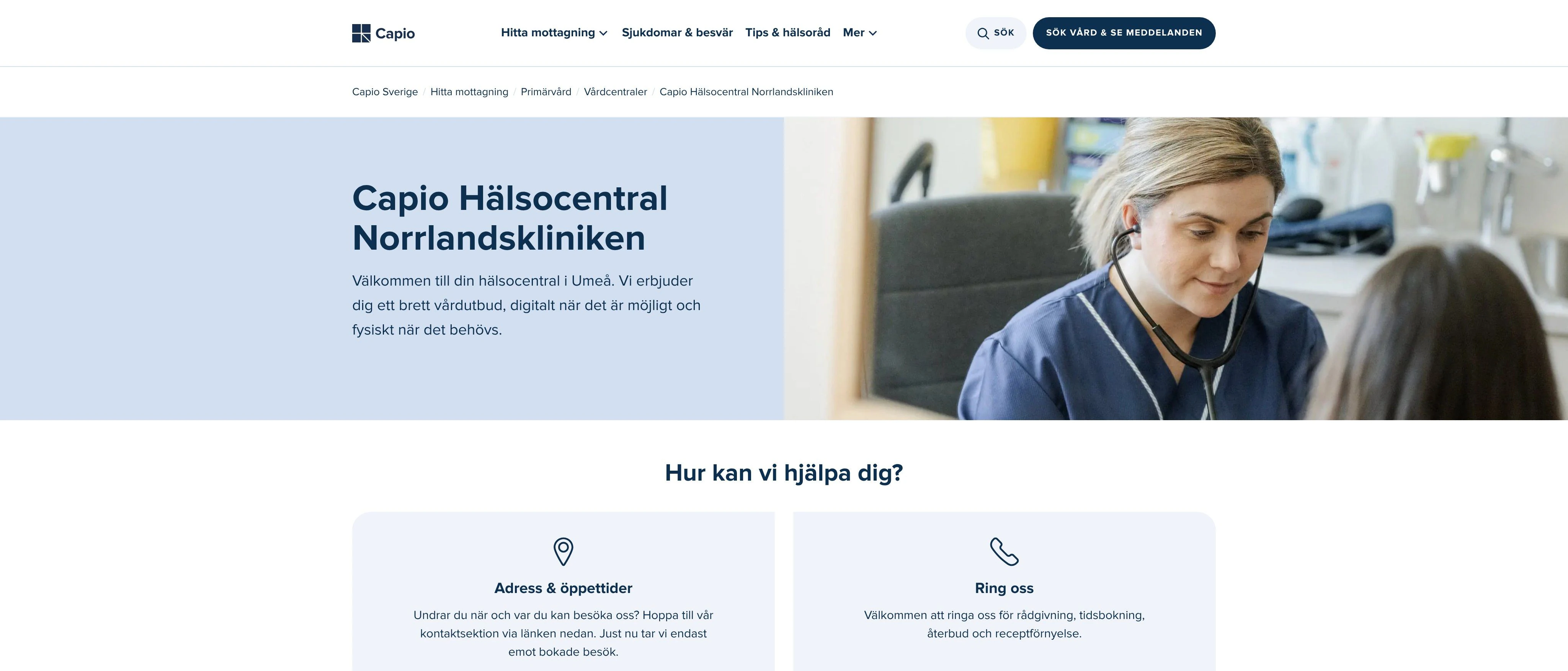 Capio Hälsocentral Norrlandskliniken
