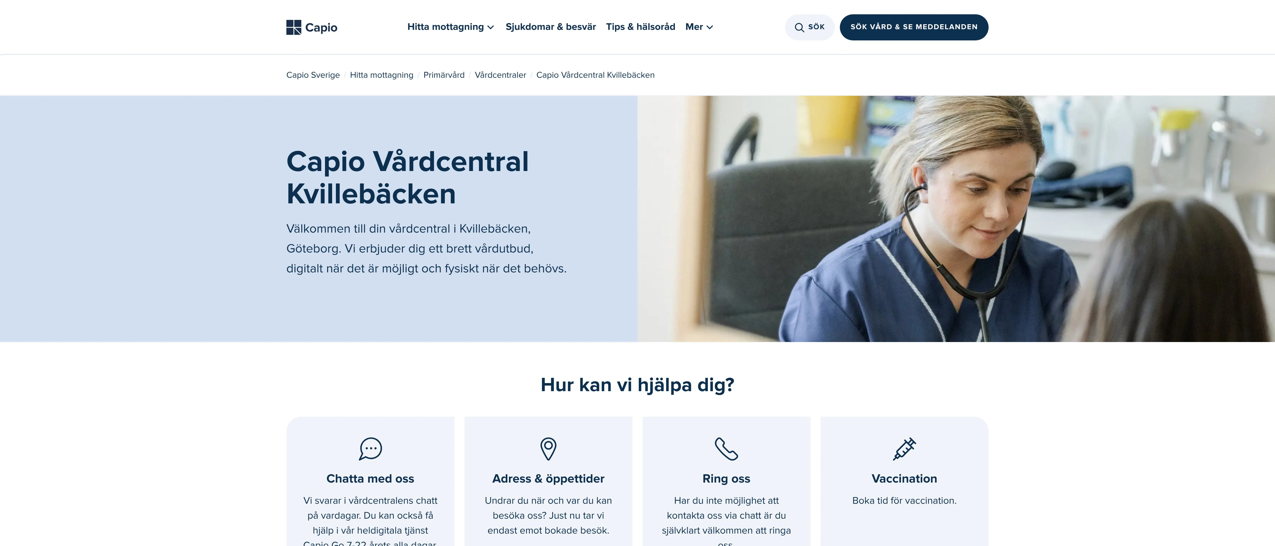 Capio Vårdcentral Kvillebäcken, Hisingen