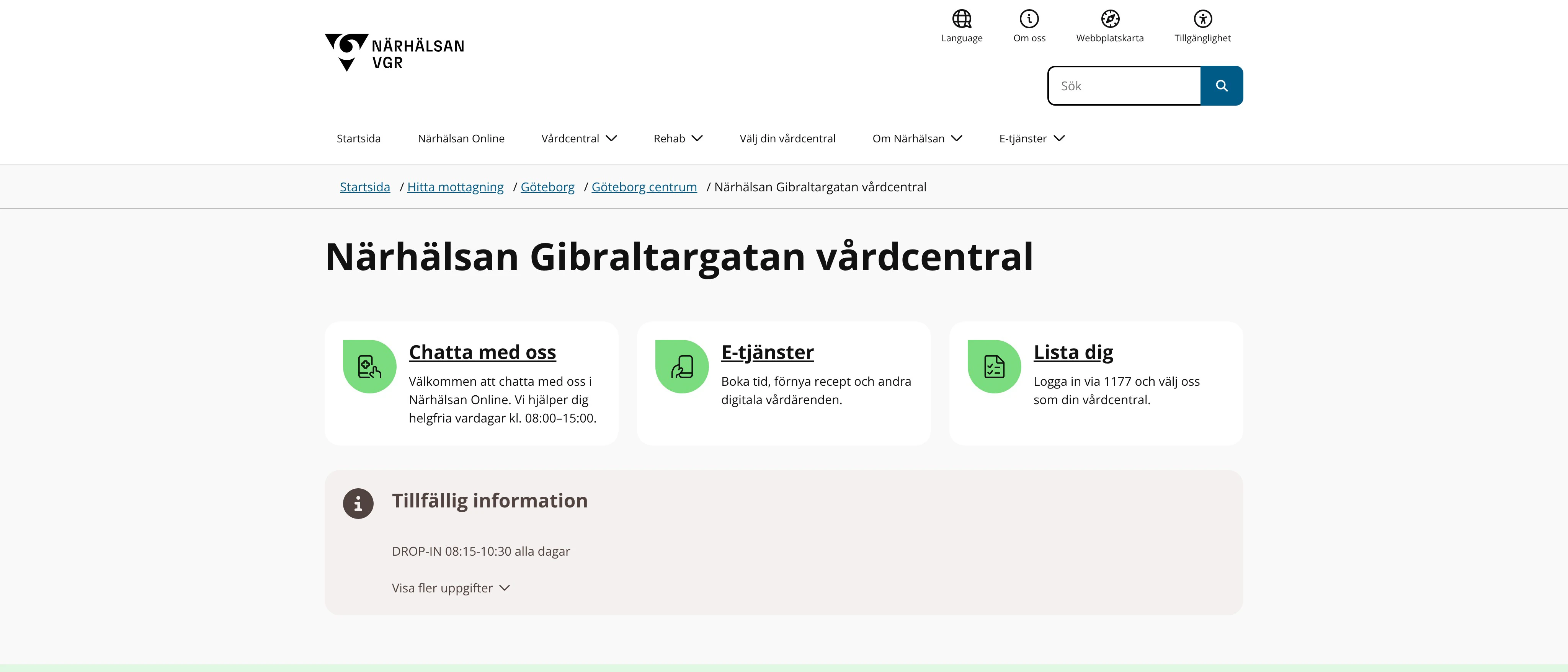 Närhälsan Gibraltargatan vårdcentral, Göteborg