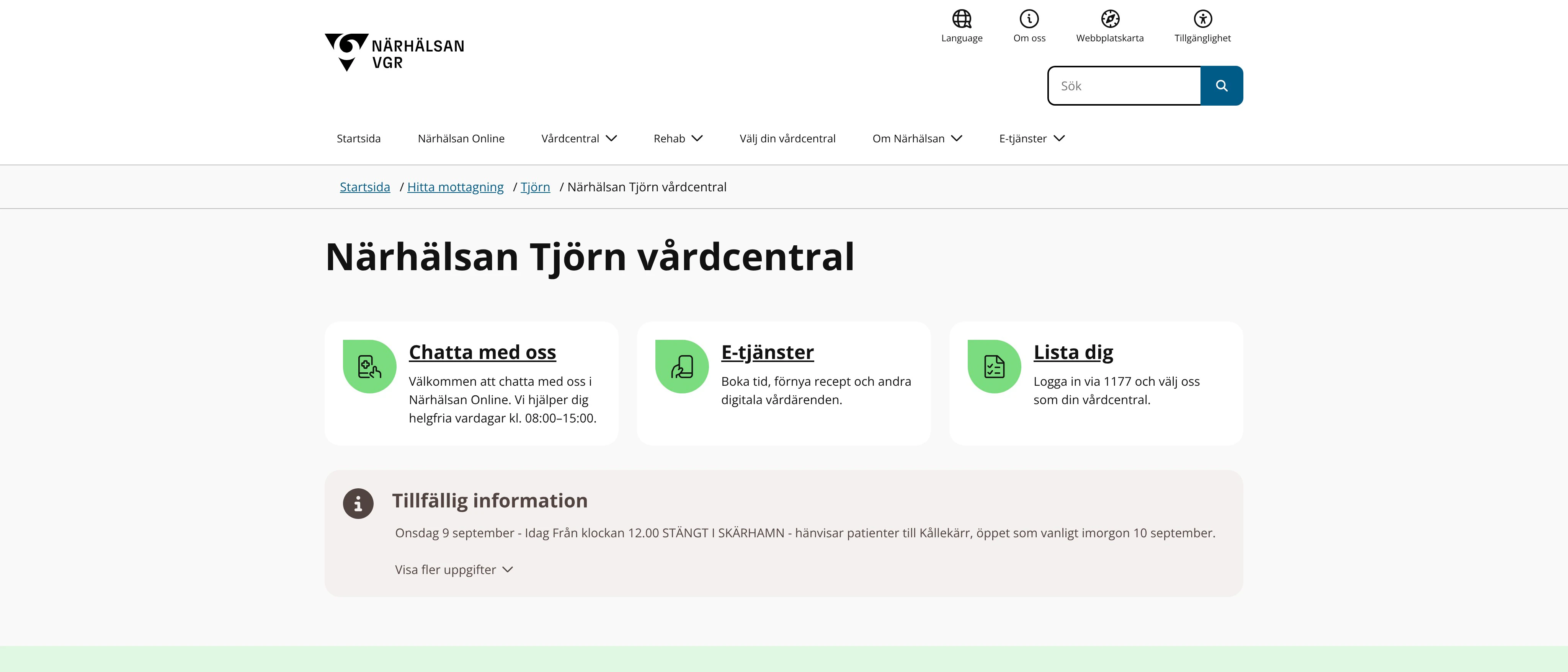 Närhälsan Tjörn vårdcentral, Kållekärr