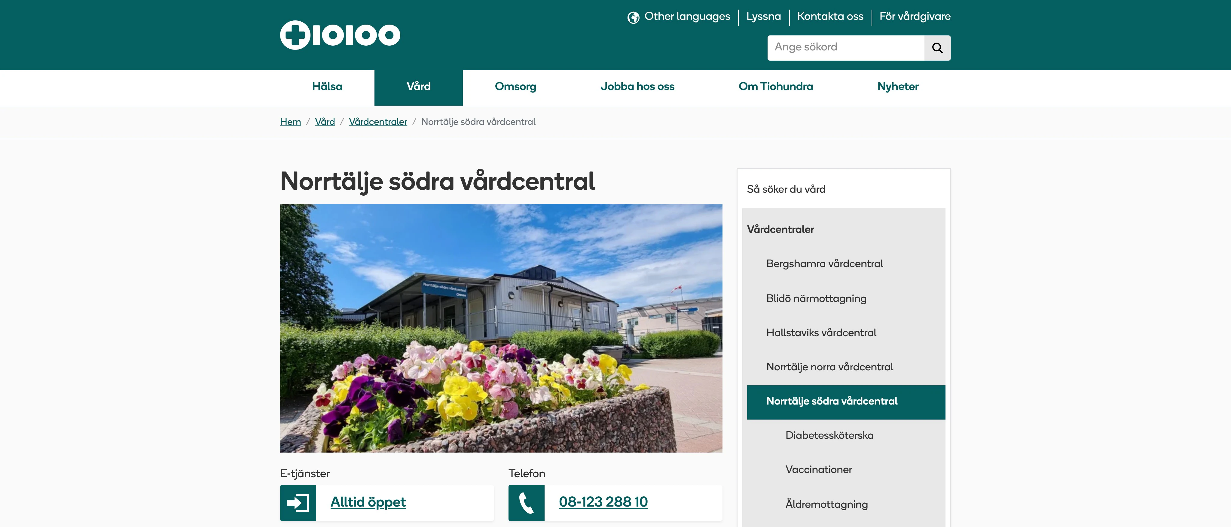 Norrtälje södra vårdcentral, Tiohundra