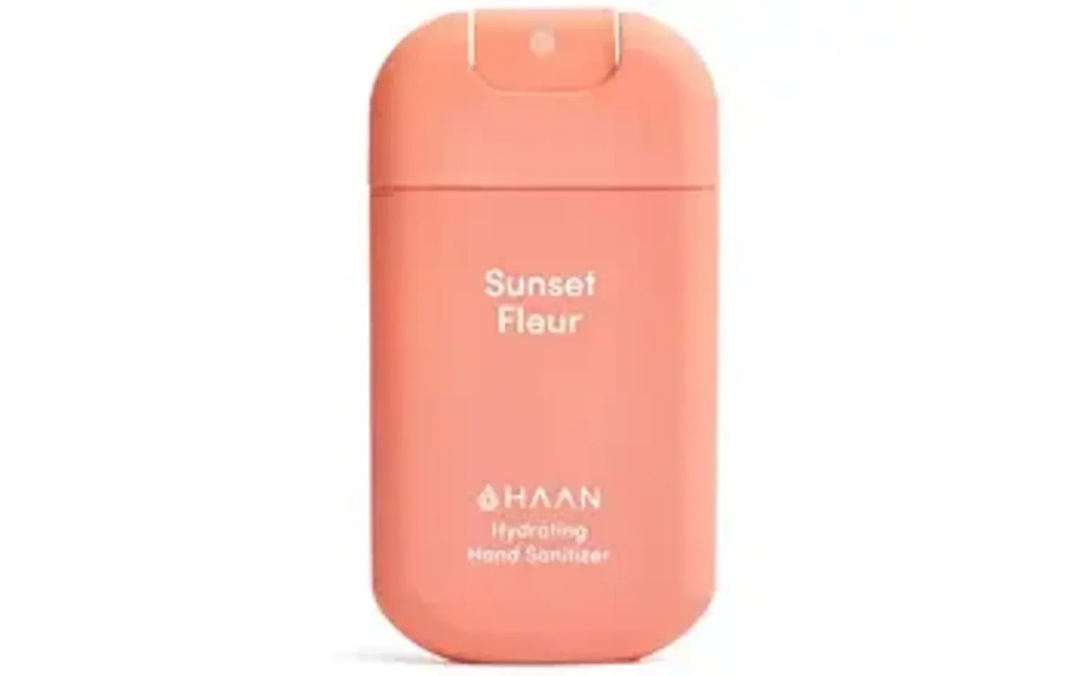 Förpackning av handdesinfektion i doften Sunset Fleur.